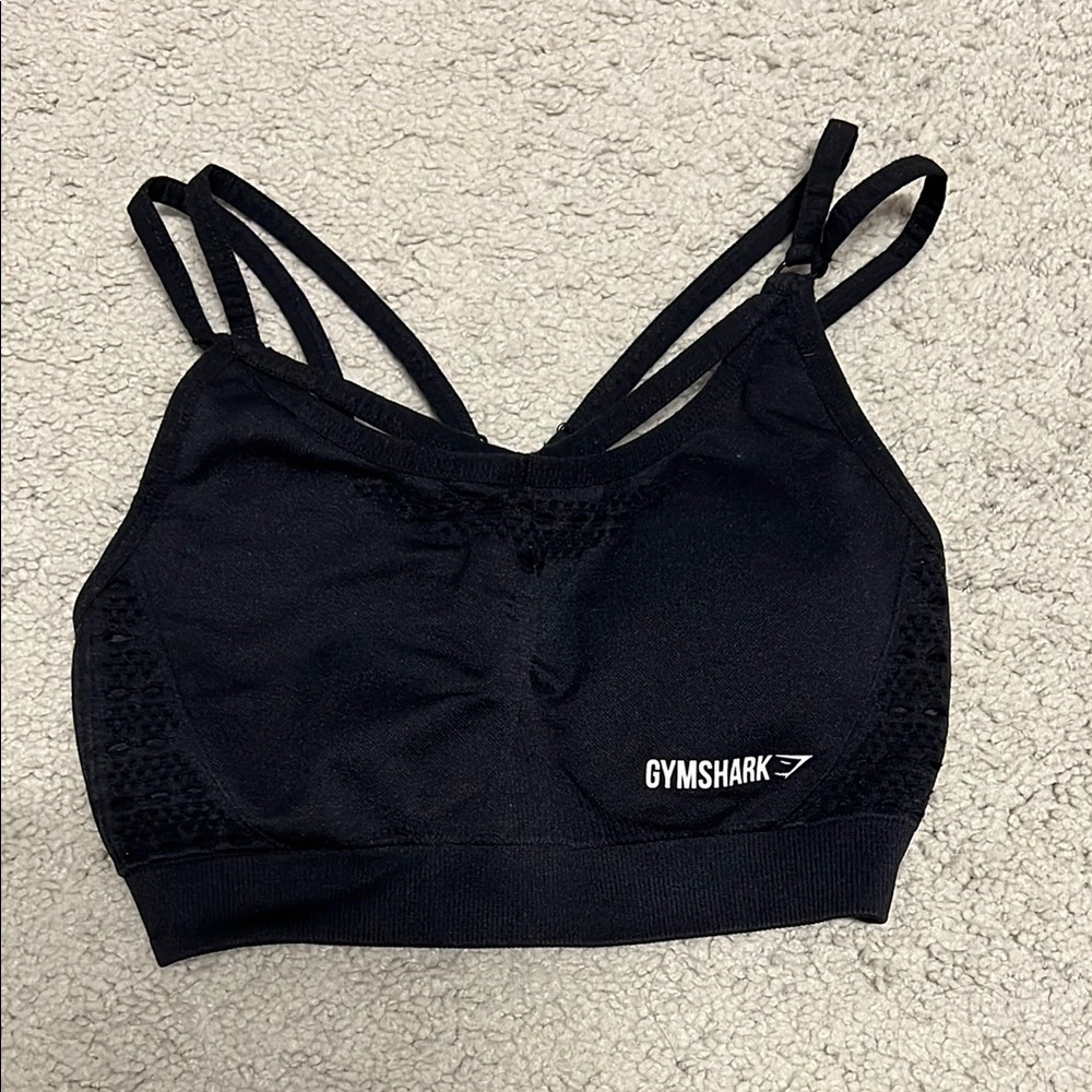 Gymshark Black Strappy Sports Bra Medium Support